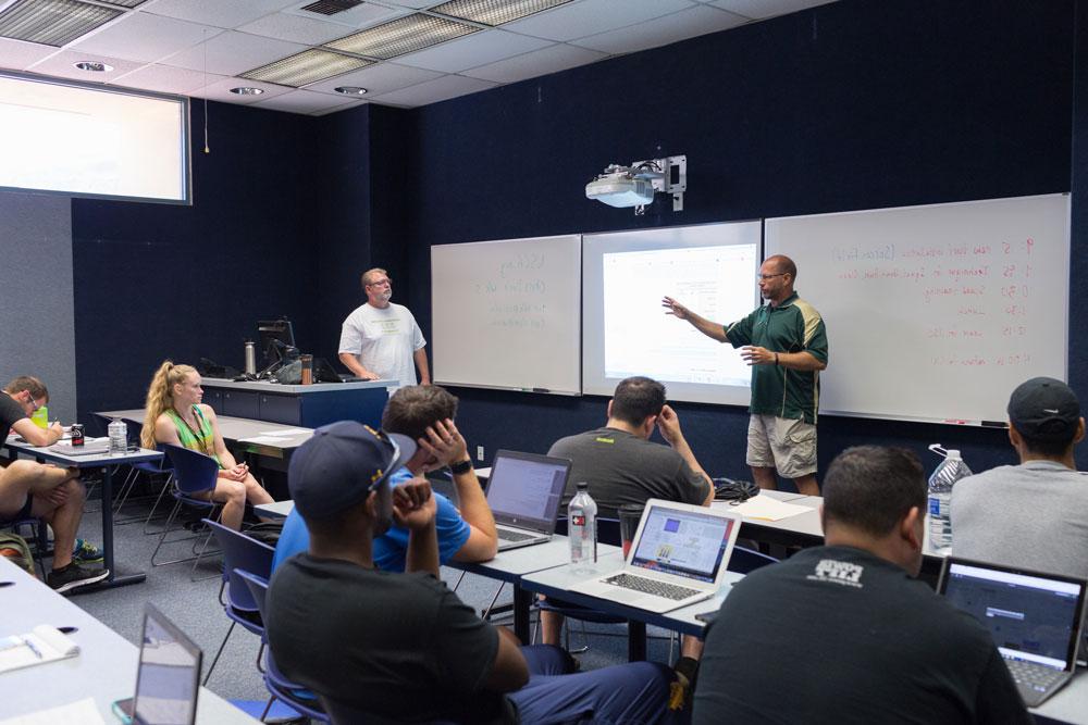 Students in the classroom learning about 速度, strength, and conditioning