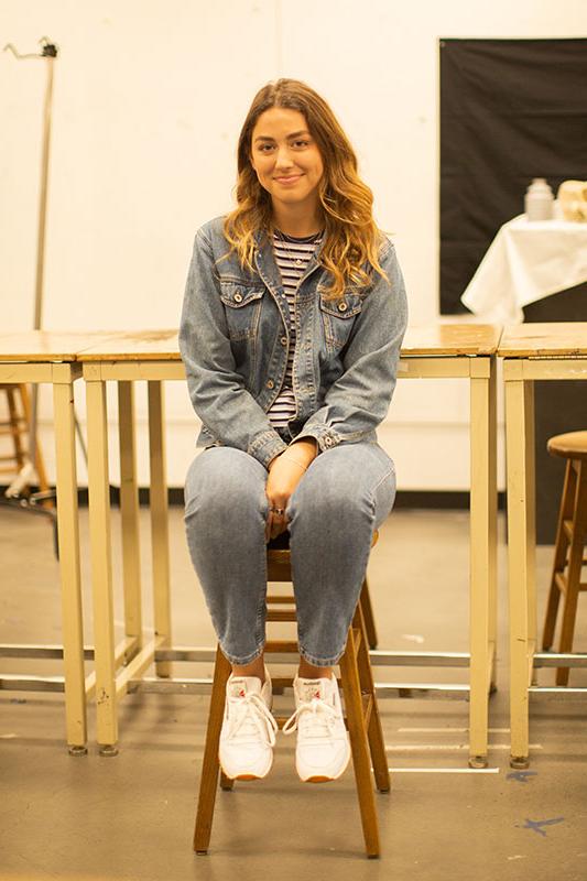 Isabella Jackson sitting in art classroom